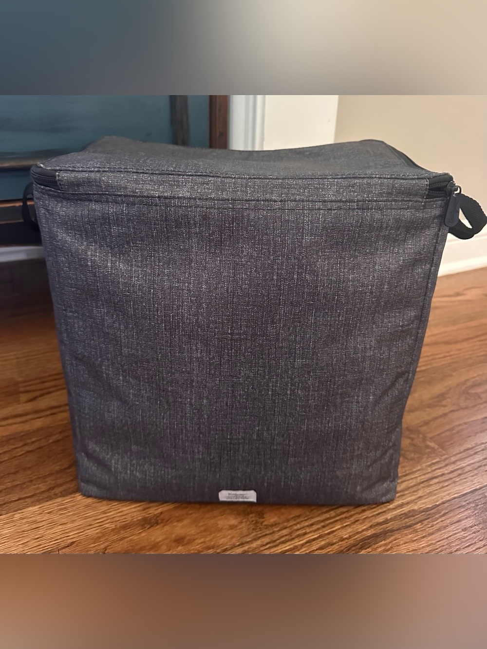 Thirty-One Signature Collection Tall Gray Cooler Insulated Crosshatch Bag EUC